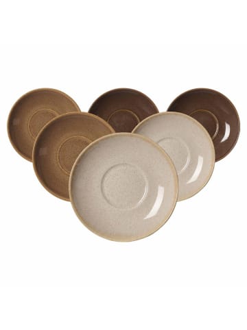 6er Set Kaffeeuntertassen Sahara in Braun ø 14,5 cm