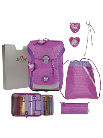 DerDieDas ErgoFlex Easy - Schulranzen Set 5tlg. 950 g (Purple Unicorn) in Purple Unicorn
