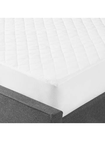 Beliani Topper VILLUERCA in Weiß - (W) 200 x (H) 1 x (L) 160 cm