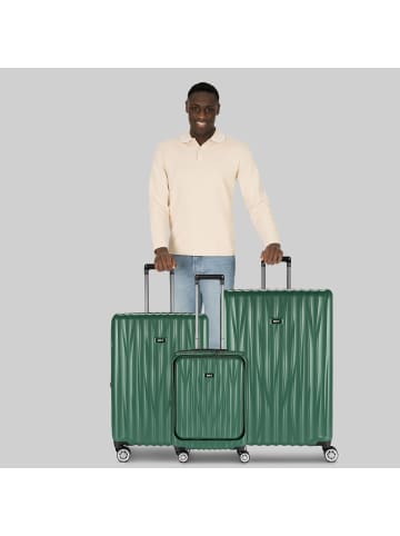 BRIC`s Cervia 2.0 4 Rollen Kofferset 3-teilig mit Dehnfalte in smaragd-green