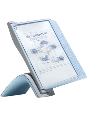 Durable Sichttafel-Ständer Sherpa Bact-O-Clean A4 mit 10 Tafeln hellblau