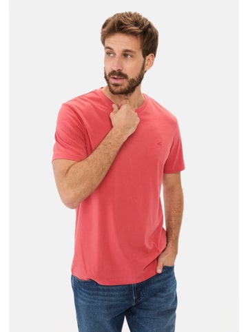 Camel Active Basic T-Shirt aus reiner Baumwolle in Rot