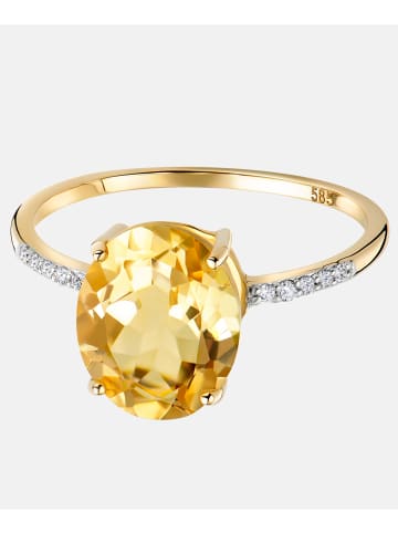 Diamant L'éternel Ring aus 585 Gelbgold mit 2.14 Karat Diamant mit Citrin