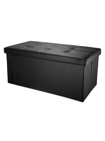Intirilife Faltbare Sitzbank 78x38x38 cm in LAVA SCHWARZ