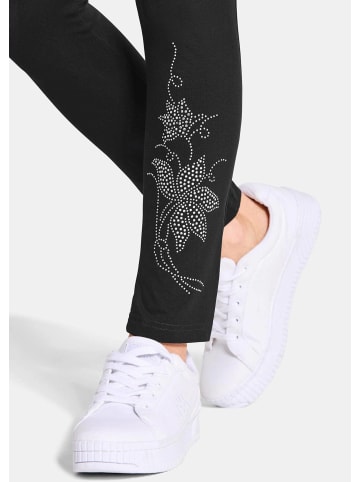 GOLDNER Bequeme Baumwoll-Leggings, 2-Stück in schwarz