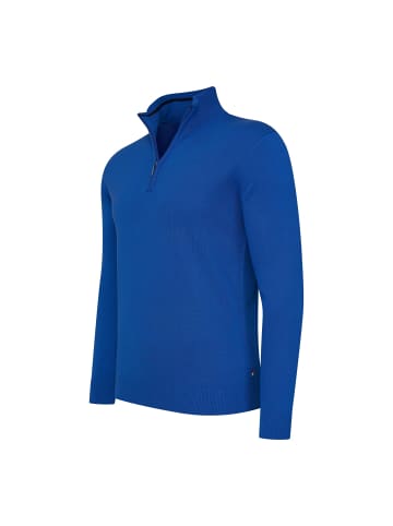 Cappuccino Italia Pullover Bergamo Zip in Blau
