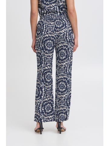 ICHI Casual Hose IHAYA Regular fit in Total Eclipse Ikat Circle