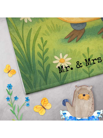 Mr. & Mrs. Panda Handtuch Pinguin Marienkäfer Design ohne Spruch in Weiß