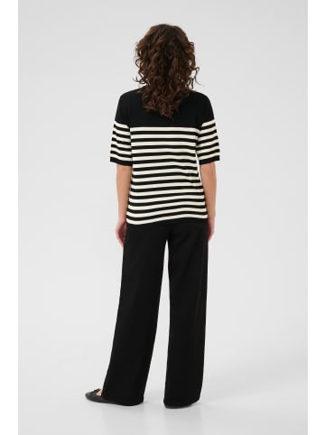 Kaffe Strickpullover KAlizza Regular fit in Black/Turtledove Half Stripe