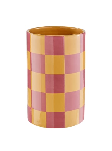 Butlers Vase CHECKER in Rot / Gelb