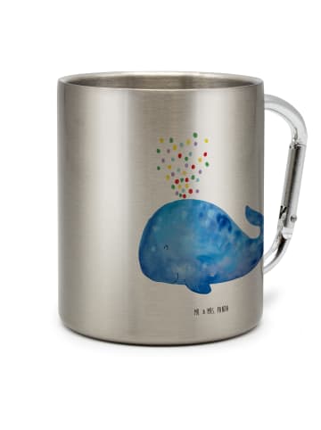 Mr. & Mrs. Panda Thermobecher Wal Konfetti ohne Spruch in Silber