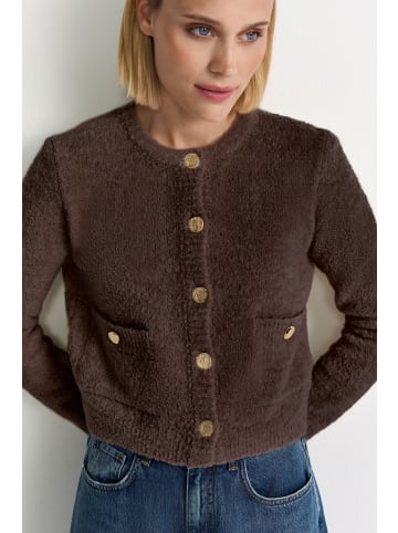 Rich & Royal Strickjacke in schoko - 0001