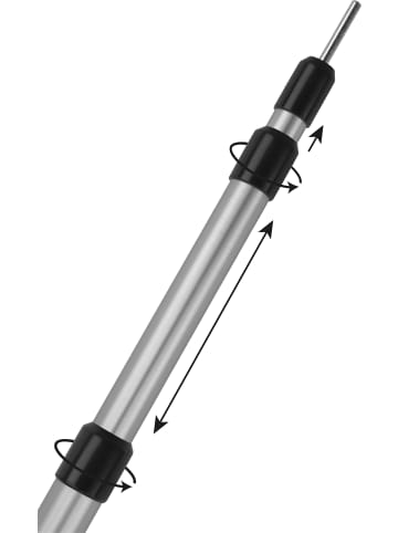 Normani Outdoor Sports Teleskop-Zeltstange 116-300 cm Tento in Silber