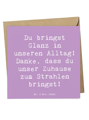 Mr. & Mrs. Panda Deluxe Karte Spruch Glanz Putzfrau mit Spruch in Lavendeltraum