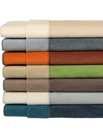 Erwin Müller Baumwollmischung Sessel- und Sofaschoner-Set 3-teilig Matera in grün/sand