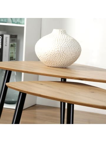 CALICOSY 2er-Set Satztische 13812  in Helles - (W) 80  x (H) 42  x (L) 60  cm