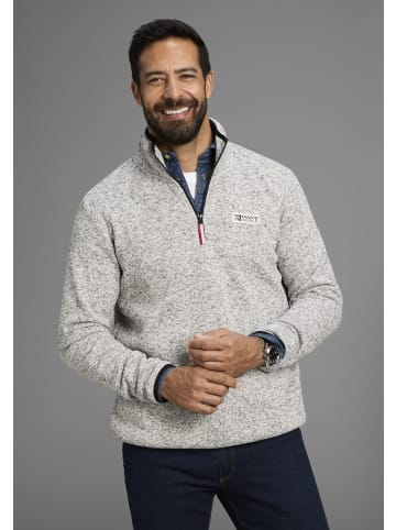 Man's World Fleecepullover in grau meliert