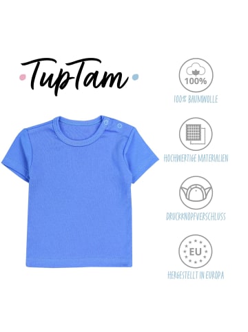 TupTam Baby Kurzarm T-Shirt 5er Set in blau/grün
