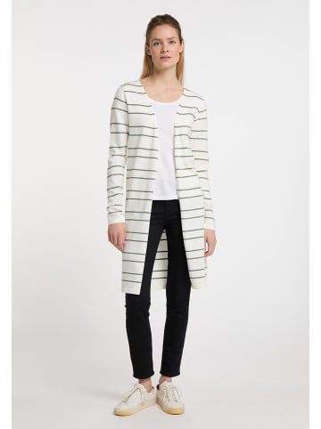 DreiMaster Damen Cardigan in Wollweiss Oliv