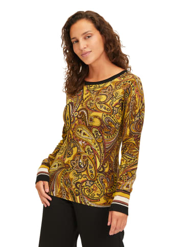 Betty Barclay Feinstrickpullover mit Print in Brown/Yellow