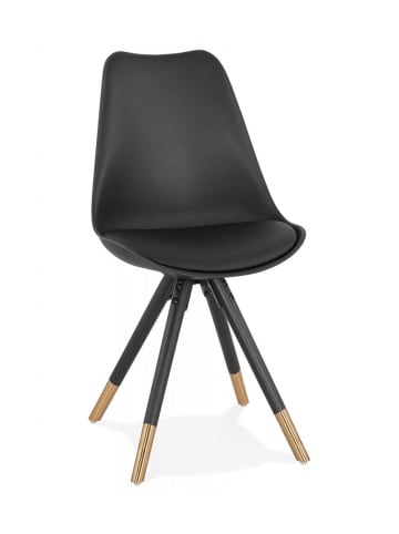KADIMA DESIGN Vintage Holz Stuhl mit Polsterung | Elegantes Vintage Modell