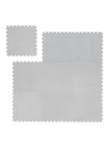 9x Puzzleteppich in Grau
