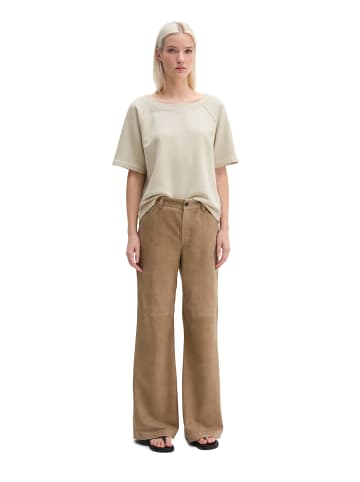 Marc O'Polo Kurzarm-Sweatshirt loose in Linen Beige