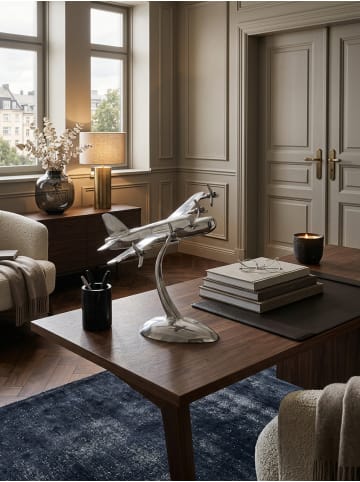 KADIMA DESIGN Design Deko Flugzeug Propeller aus Aluminium Farbe Silber