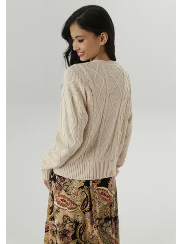 Aniston SELECTED Strickjacke in beige