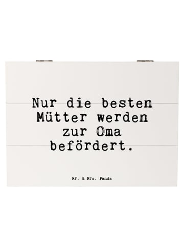 Mr. & Mrs. Panda Truhe mit Deckel Nur die besten Mütter... mit S... in Weiß