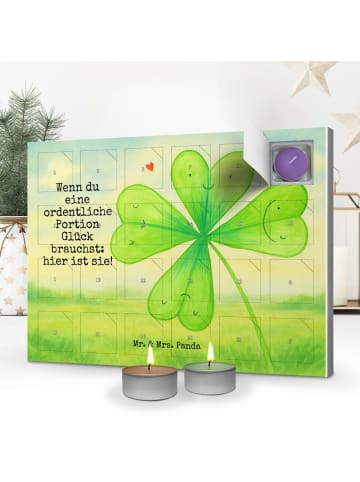 Mr. & Mrs. Panda adventskalender duftkerzen Blume Kleeblatt Desi... in Weiß