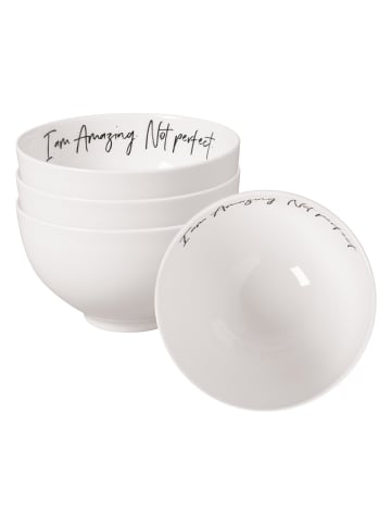 Villeroy & Boch 4er Set Bols Amazing not perfect Statement ø 13,8 cm weiß in weiß