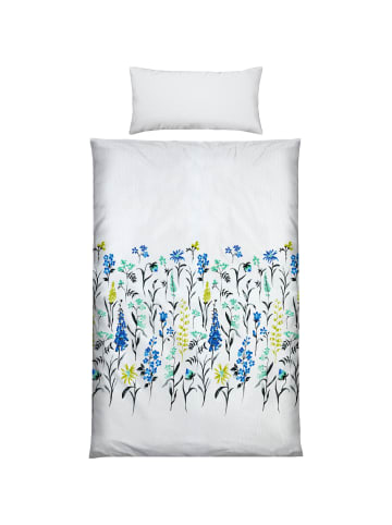 Erwin Müller Seersucker Bettwäsche in blau-grün