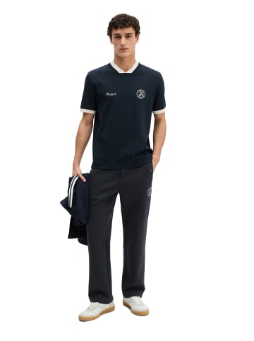 Marc O'Polo MOP Club '67 Football Tricot Shirt, Rib in Dark Navy
