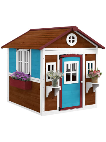 Outsunny Kinderspielhaus 126,4L x 114B x 135H cm