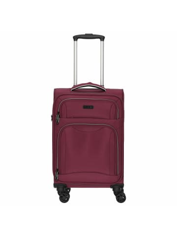 D&N Travel Line 9204 - 4-Rollen-Kabinentrolley S 55 cm (schwarz) in lila