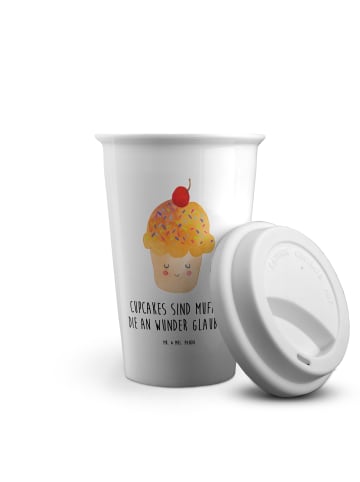 Mr. & Mrs. Panda ToGo Kaffeebecher Cupcake mit Spruch in Weiß