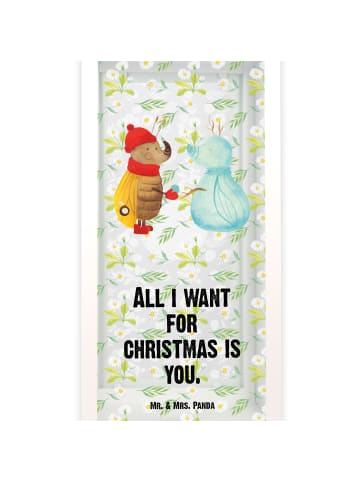 Mr. & Mrs. Panda Laterne Deko Nachtfalter Schneemann mit Spruch in Transparent