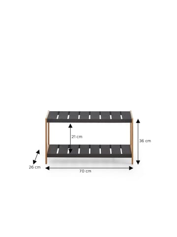 ebuy24 Schwarz 70 x 26 cm