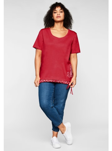 sheego T-Shirt in mohnrot