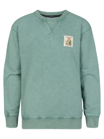 Petrol Industries Bedrucktes Rundhals-Sweatshirt Ranchero in Grün