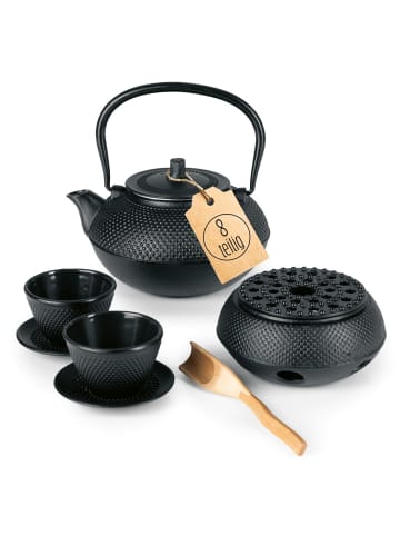 Lumaland Teeservice 8-tlg. schwarz Schwarz