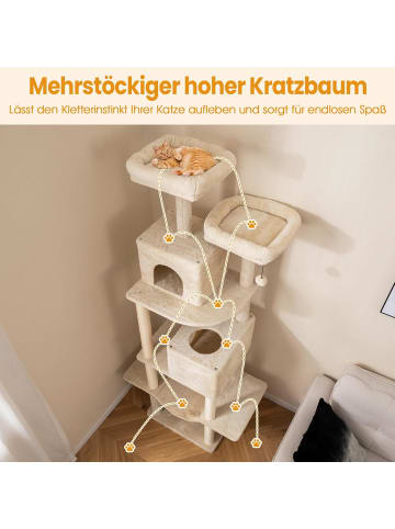 COSTWAY Kratzbaum XXL 205 cm hoch in Beige