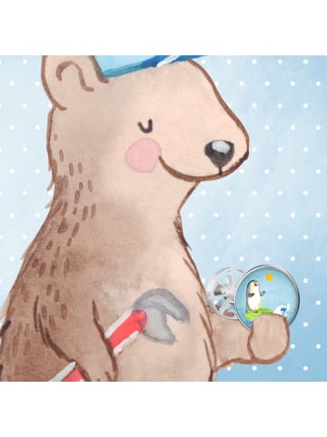 Mr. & Mrs. Panda Stöpsel Waschbecken Pinguin Surfer ohne Spruch in Eisblau