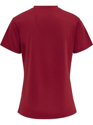 Hummel Hummel T-Shirt Hmlongrid Multisport Damen Atmungsaktiv Feuchtigkeitsabsorbierenden Leichte Design in RHUBARB/NASTURTIUM