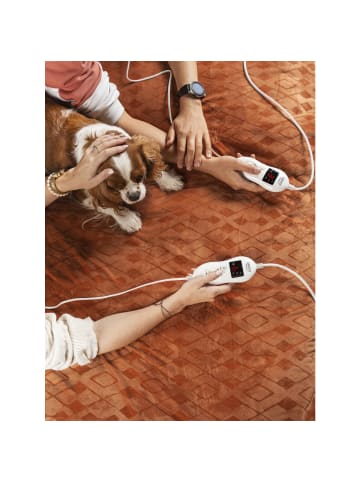 camry CR 7436 Heizdecke für 2 Personen 150×160cm mit 8 Heizstufen in Orange