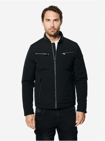 KOROSHI Leichte, kurze technische Bikerjacke in Schwarz