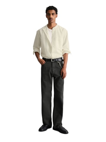 Stehkragen-Hemd regular in Silky White