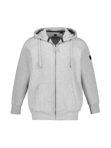 JP1880 Sweatjacke in grau melange