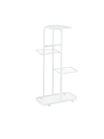 relaxdays Blumentreppe in Weiß - (B)44 x (H)81 x (T)24,5 cm